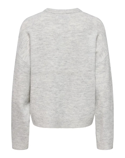 Only - ONLSimoni O-Neck Pullover Strik - Light Grey Melange